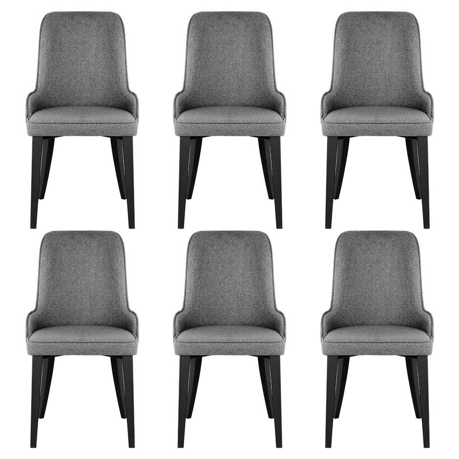 Artiss Dining Chairs Set of 6 Linen Fabric Grey