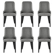 Artiss Dining Chairs Set of 6 Linen Fabric Grey