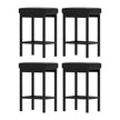 A Set of 4 Artiss Metal Bar Stools PU Seat Dining Counter Chairs