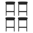 A Set of 4 Artiss Metal Bar Stools PU Seat Dining Counter Chairs