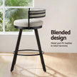 Artiss Bar Stool Swivel Kitchen Chair Metal PU Leather Counter Beige