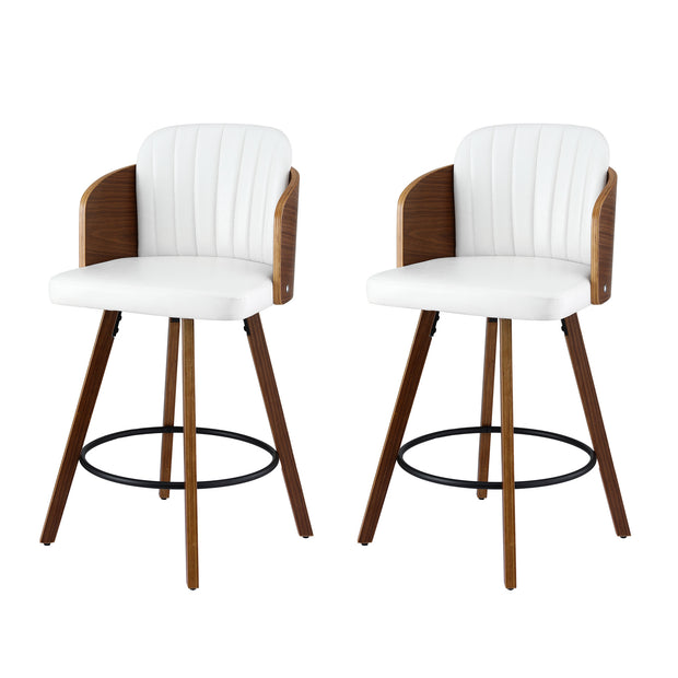 Artiss Wooden Bar Stools Swivel Kitchen Counter Stool Chair 58cm Seat Height