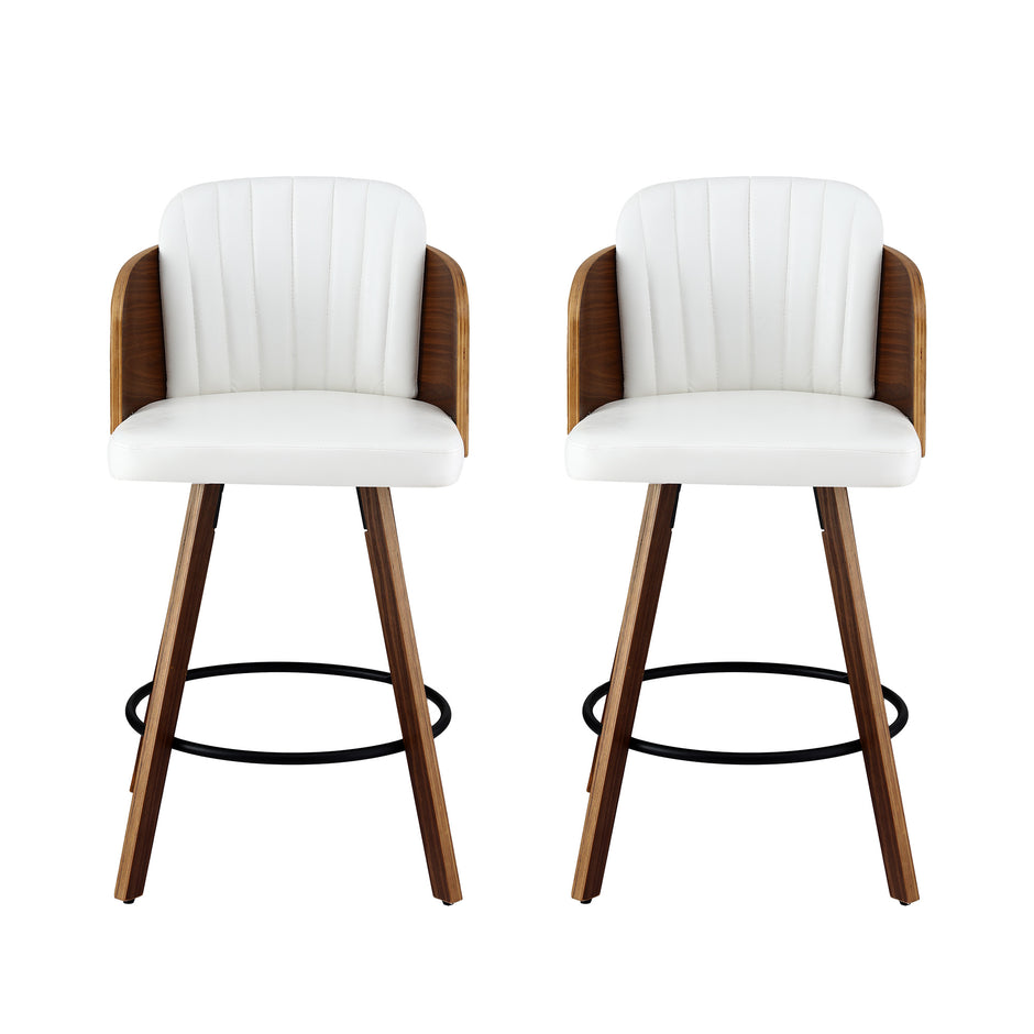 Artiss Wooden Bar Stools Swivel Kitchen Counter Stool Chair 58cm Seat Height