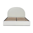 CBD10000-YO King Sized Bed Frame - Antique White Boucle with Storage
