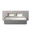 CBD10052-MI Wide Base King Sized Bed Frame - Clay Grey with Storage