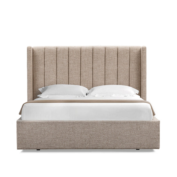 CBD10497-MI King Wide Base Bed Frame - Pale Beige