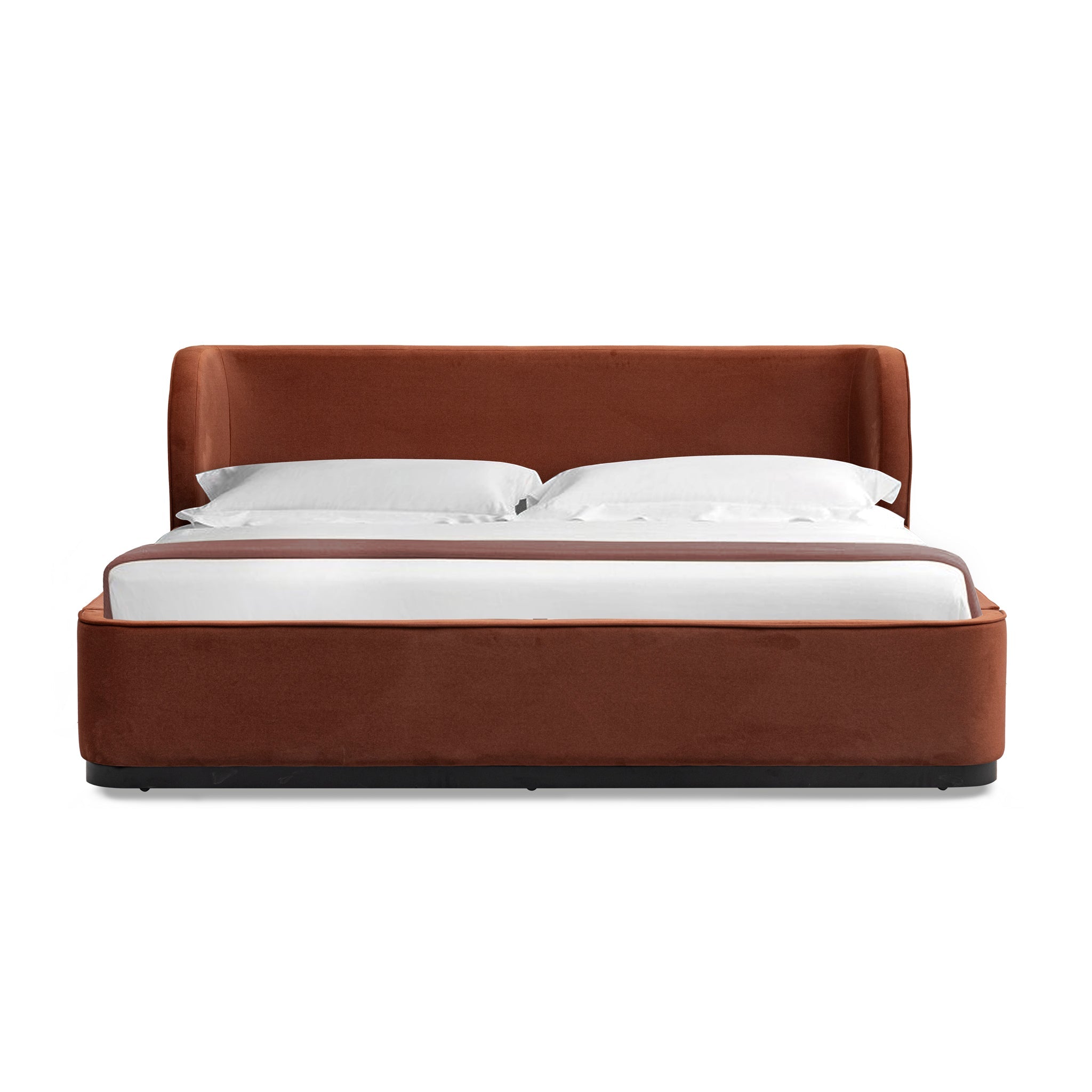CBD10499-MI King Bed Frame - Burnt Maroon