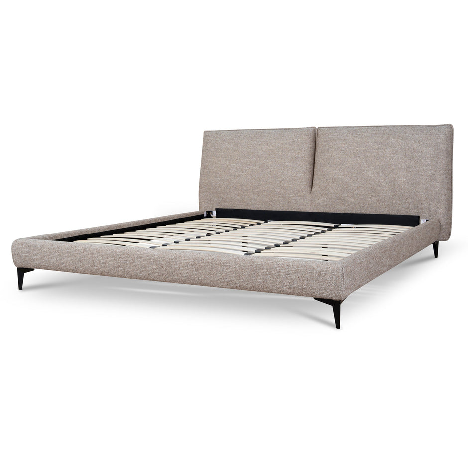 CBD10522-YO Fabric King Bed Frame - Stonish Beige