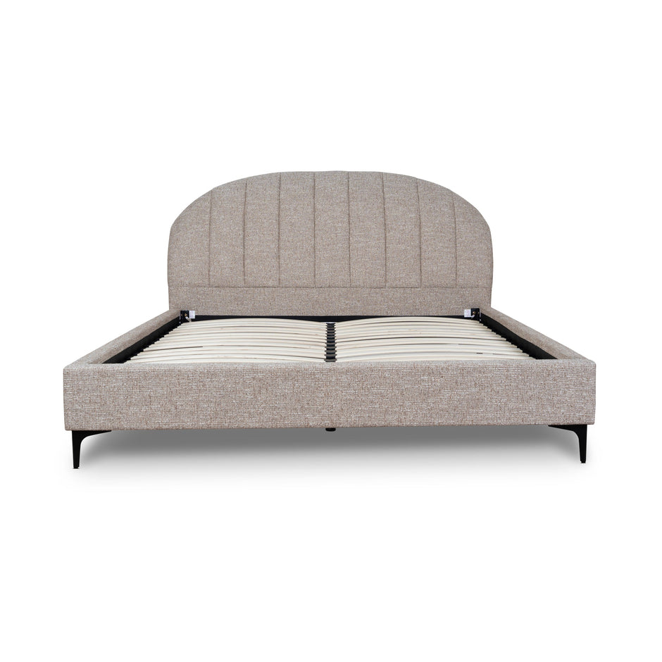 CBD10523-YO Fabric Queen Bed Frame - Stonish Beige