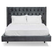 CBD8098-MI King Bed Frame - Charcoal Velvet