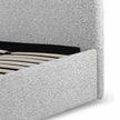 CBD6898-YO Single Sized Bed Frame - Cloudy Pepper Boucle with Storage