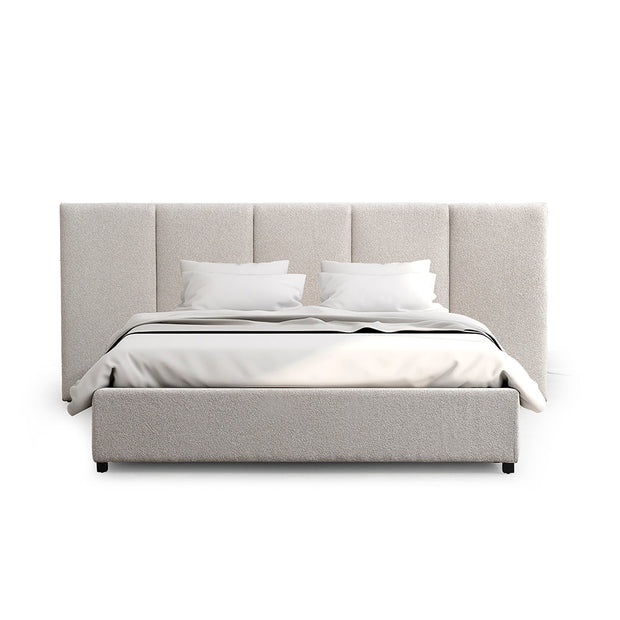 CBD8758-MI Queen Bed Frame - Clay Grey with Storage