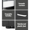 Artiss 2X Bedside Table 2 Drawers Fabric - CADEN Charcoal