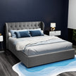 Artiss Bed Frame Queen Size Gas Lift Grey ISSA