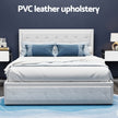 Artiss Bed Frame Queen Size Gas Lift White TIYO
