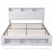 Artiss King Bed Frame with Storage, Charging Station & LED, White
