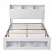 Artiss Queen Bed Frame with Storage Charging Station & LED White