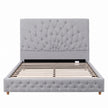 Artiss Queen Bed Frame with Tufted Headboard and Plywood Slats Grey