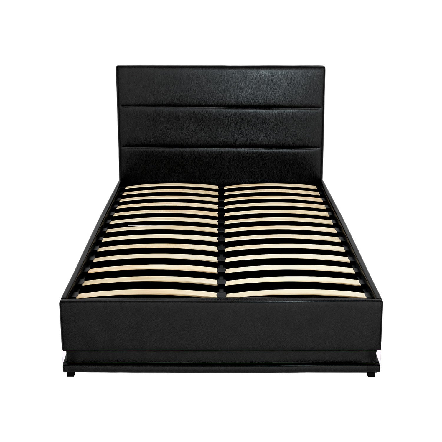 Artiss Bed Frame King Single Size LED Gas Lift Black LUMI