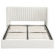 Artiss King Bed Frame with Gaslift Storage USB Type-C Charging Ports Velvet Upholstery White