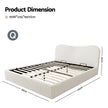 Artiss Queen Bed Frame with Gaslift Storage Wooden Platform Mattress Base Boucle Upholstered White