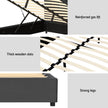 Artiss Bed Frame Double Size Velvet Grey FION