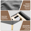 Artiss Double Bed Frame Upholstered Adjustable Headboard Mood Lighting Heavy Duty Grey Velvet