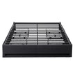 Artiss Double Bed Frame with Storage Drawers RGB Lights Charging Station Upholstered Fabric