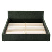 Artiss King Bed Frame Chenille Heavy Duty Platform Base Green 300kg Support No Box Spring Needed