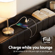 Artiss Double Bed Frame with Storage Headboard SAA Certified Charging Station