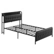 Artiss Double Bed Frame with Storage Headboard SAA Certified Charging Station
