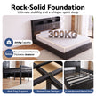 Artiss Double Bed Frame with Storage Headboard, 2 Drawers, Charging Station LED Light