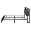 Artiss Double Bed Frame with LED Lights Storage Headboard 2 USB 2 AC Outlets Charging Station