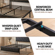 Artiss Queen Bed Frame with LED Lights and Storage Headboard Charging Station