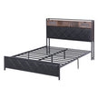 Artiss Queen Bed Frame with LED Lights and Storage Headboard Charging Station