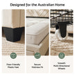 Artiss King Bed Frame with Charging Station and Storage Drawers Beige 300KG Noise Free