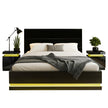 Artiss RGB LED Queen Bed Frame with 2 Beside Tables Set 16 Colour Mood Lighting