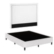 Artiss Queen Bed Frame with Headboard Platform Bed Base Grey Beige Fabric Metal