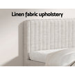 Artiss BedStory Queen Bed Frame with Mattress Set Platform Base Pocket Coil Linen Upholstered