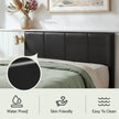 Artiss Gas Lift Queen Bed Frame and 2 Bedside Table Set Leather Black