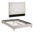 Artiss Queen Bed Frame Platform Bed Base Upholstered Headboard Linen Fabric Beige