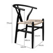 Levede 2x Dining Chairs Wooden Hans Black-2018816937357873154