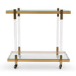 CBR6940-BS Glass Bar Cart - Brushed Gold