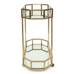 CBR6956-KS Bar Cart - Mirror and Gold Base