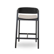 CBS10057-SD Black Bar Stool - Grey Seat