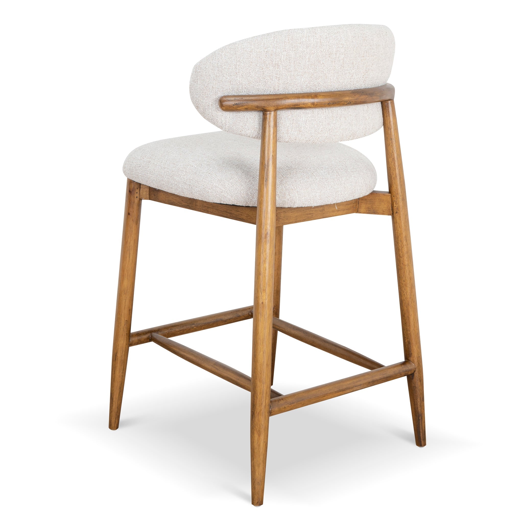 CBS10150-MY 65cm Coastal Beige Bar Stool - Walnut