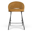 CBS10220-FH Black Bar Stool - Orange Gold Seat (Set of 2)
