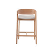 CBS10293-SD Natural Bar Stool - Grey Seat