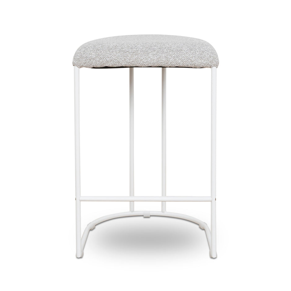 CBS10301-FH 65cm White Bar Stool - Clay Grey (Set of 2)