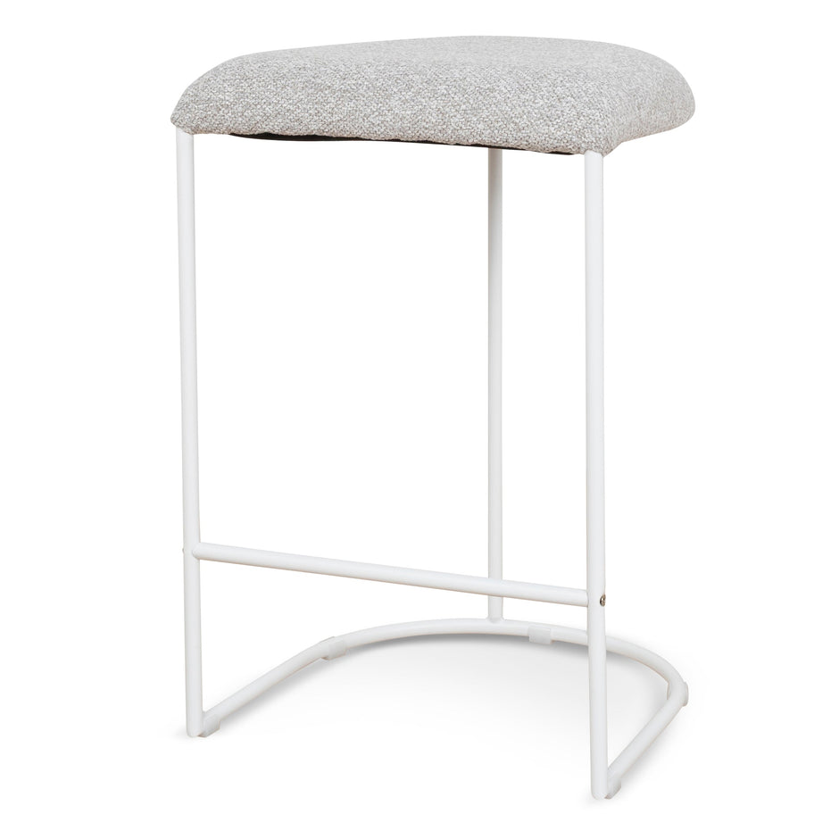 CBS10301-FH 65cm White Bar Stool - Clay Grey (Set of 2)